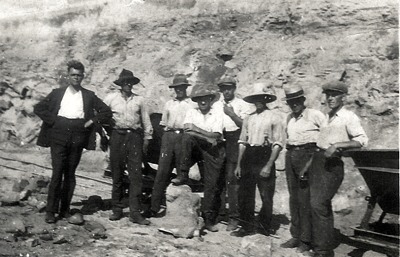 Arbeiter in Steingrube